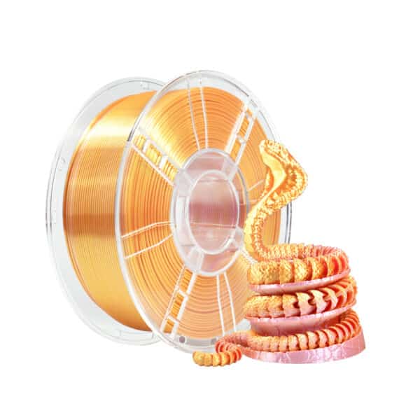 Filamento STLFLIX 1kg PLA Silk Duas Cores: Rosa e Dourado