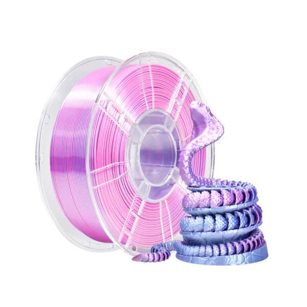 Filamento STLFLIX 1kg PLA Silk Duas Cores: Roxo e Prata